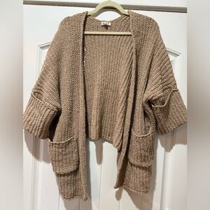 POL Warm Tan Knit Cardigan